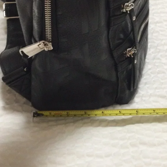 EUC Black and Silver Steve Madden Monogram Backpack - Picture 6 of 15
